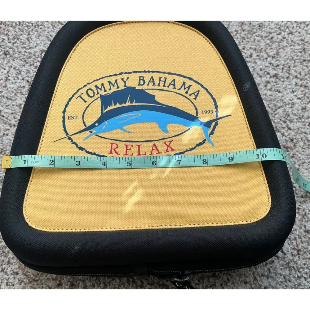 NWT Tommy‎ Bahama Hard Sided Expandable Duffle Bag Black Yellow Travel